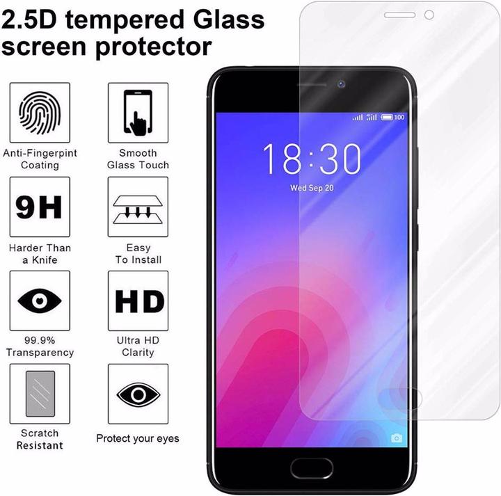 Actual product image Cadorabo Display protection glass (1 Piece, Meizu M6)