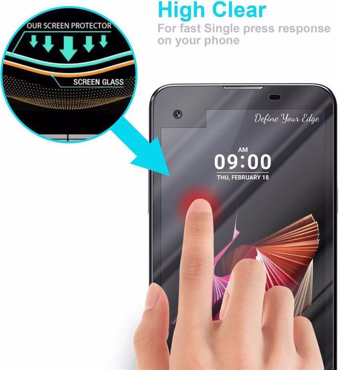Actual product image Cadorabo display protection glass (1 Piece, LG X Screen)
