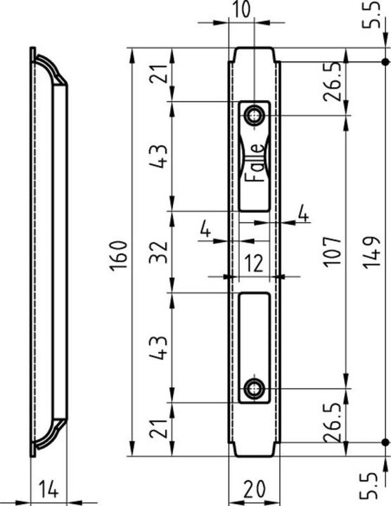 Produktbild Glutz Kappenschliessbleche B-1160 (Schliessblech)