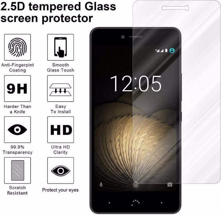 Productafbeelding Cadorabo Glas ter bescherming van het scherm (1 Stuk, BQ Aquaris U Plus)