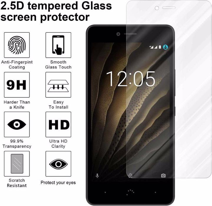 Actual product image Cadorabo display protection glass (1 Piece, BQ Aquaris U, BQ Aquaris U Lite)