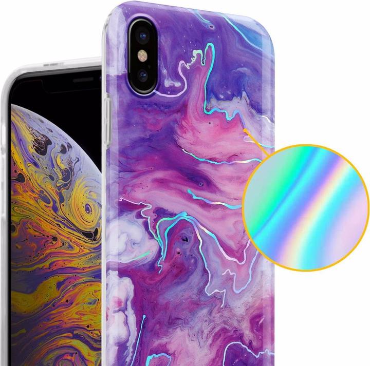 Actual product image Cadorabo IMD TPU Colorful Marble Cover (Apple iPhone XS Max)
