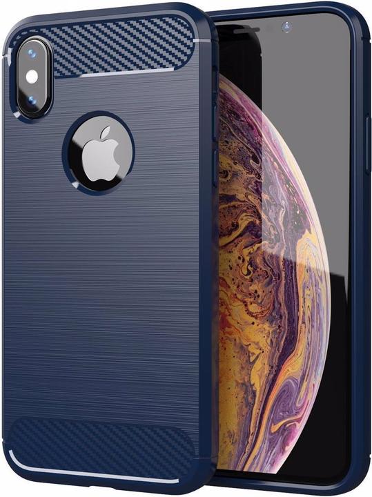 Produktbild Cadorabo TPU Ultra Slim carbon edelstahl Kombi Cover (Apple iPhone X)