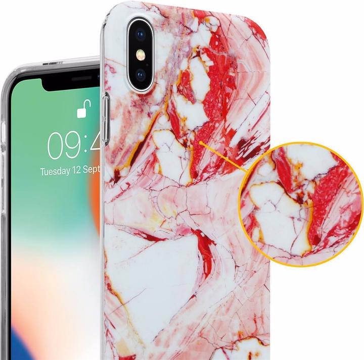 Actual product image Cadorabo IMD TPU Colorful Marble Cover (Apple iPhone X)