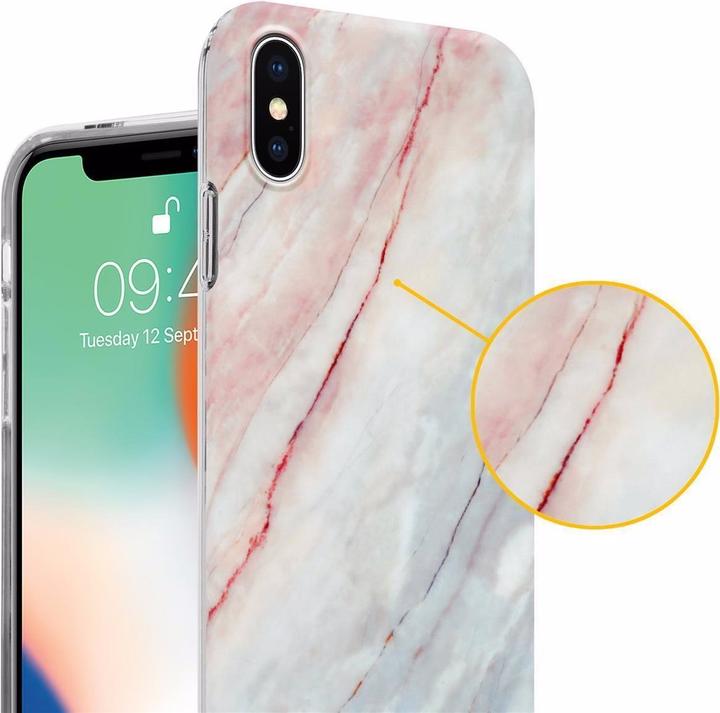 Actual product image Cadorabo IMD TPU Colorful Marble Cover (Apple iPhone X)