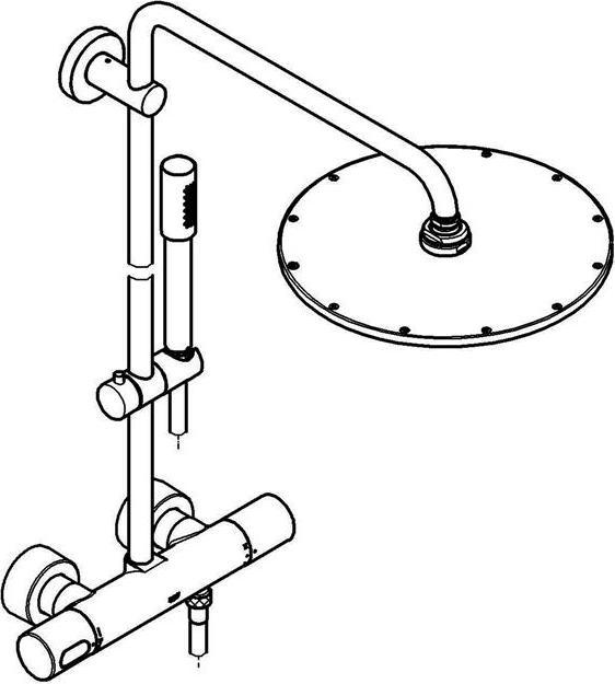 Actual product image Grohe Rainshower System 310 shower systems with thermostatic mixer - chrome (27966000)