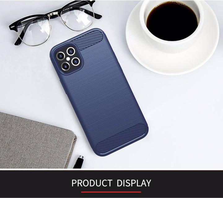 Produktbild Cadorabo TPU Ultra Slim carbon edelstahl Kombi Cover (Apple iPhone 12 Pro Max)