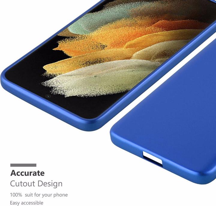 Productafbeelding Cadorabo TPU Matte Metallic hoes (Samsung Galaxy S21 Ultra)