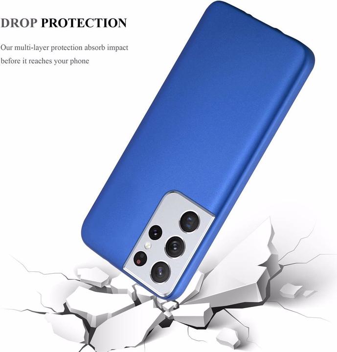 Productafbeelding Cadorabo TPU Matte Metallic hoes (Samsung Galaxy S21 Ultra)