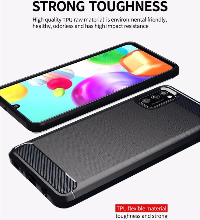 Produktbild Cadorabo TPU Ultra Slim carbon edelstahl Kombi Cover (Samsung Galaxy A41)