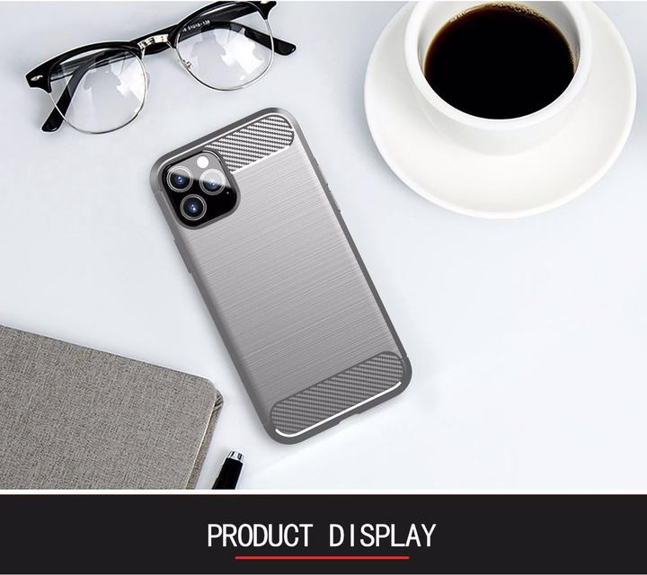 Produktbild Cadorabo TPU Ultra Slim carbon edelstahl Kombi Cover (Apple iPhone 11 Pro Max)
