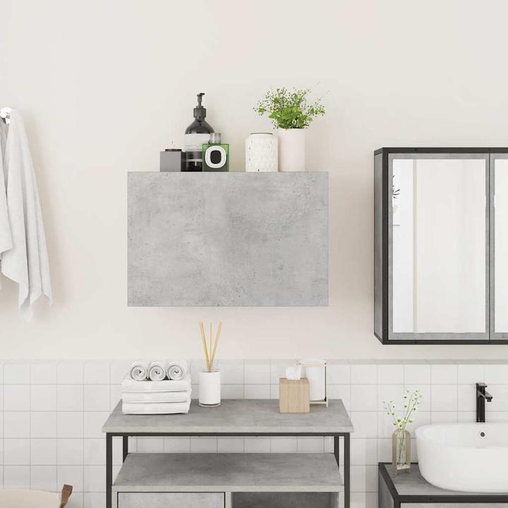 Actual product image VidaXL Bathroom wall cabinet concrete grey 60x25x40 cm wood-based material
