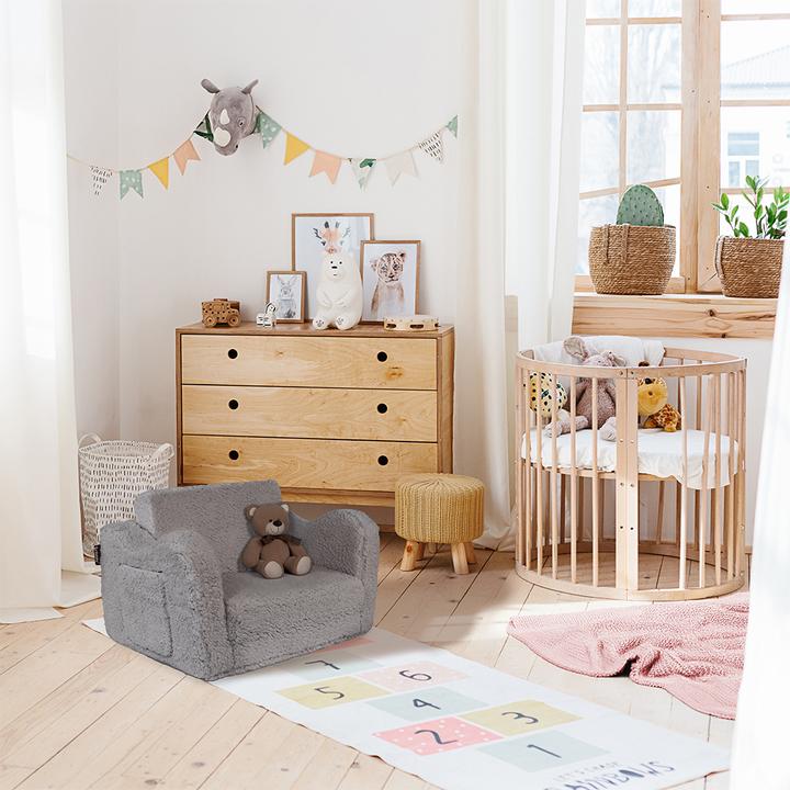 Immagine prodotto Vicco Poltrona per bambini Conni, grigia, 60 x 43 cm pieghevole (Poltrona per bambini)