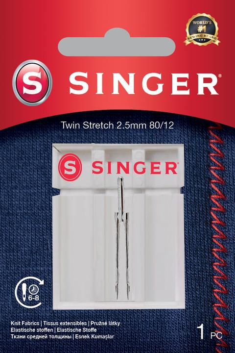 Actual product image Singer TWIN stretch needle, 2.5mm, 80/12