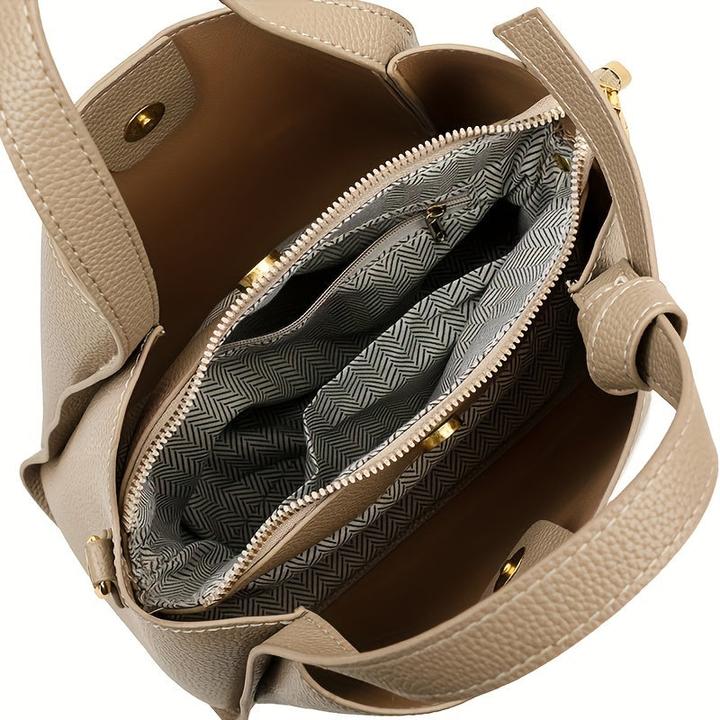 Immagine prodotto Only-Bags.Store Borsa a secchiello chic a tinta unita - Borsa versatile a tracolla e crossbody con tracolla