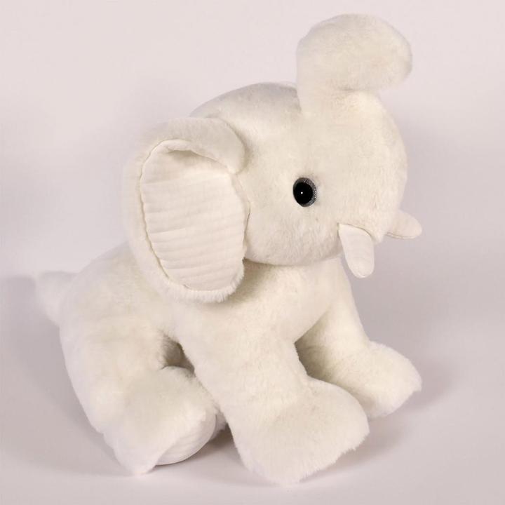 Image du produit Doudou et Compagnie Preppy Chic éléphant, blanc 45cm (40 cm)