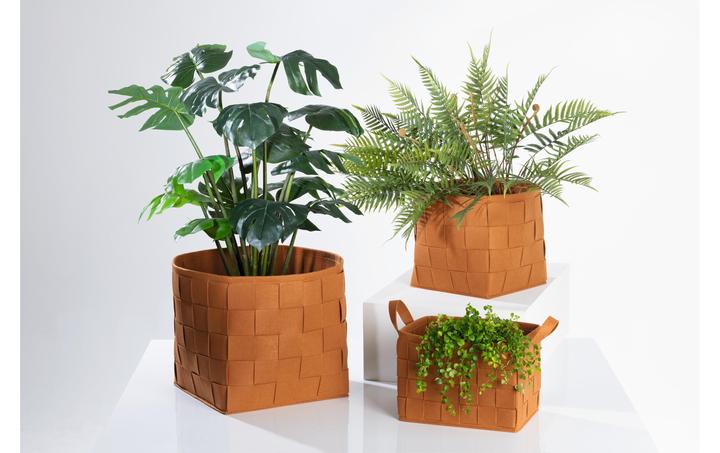 Produktbild N8werk Aufbewahrungskorb Filz 32 cm Rostbraun (1 x, 32 x 32 x 32 cm)