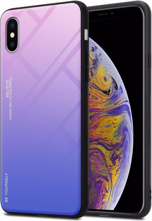 Actual product image Cadorabo TPU 2 colors glass cover (Apple iPhone XS Max)