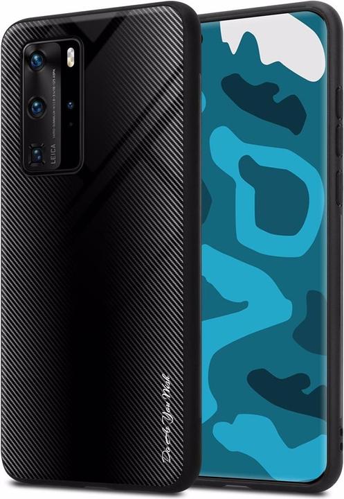 Actual product image Cadorabo TPU Striped Glass Cover (Huawei P40 Pro+)