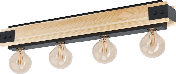 Immagine prodotto EGLO Lampada da soffitto LAYHAM 4x E27, Marrone/Nero (E27)