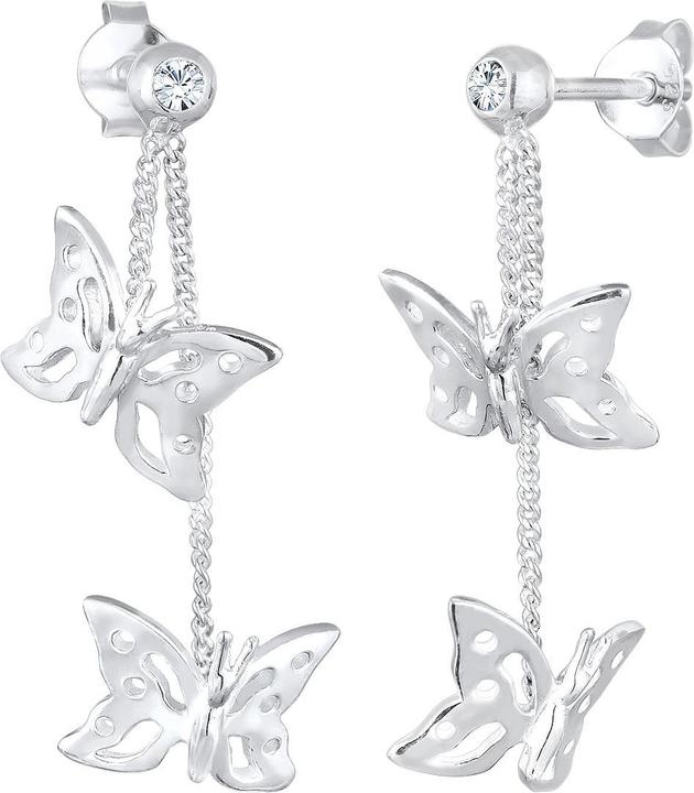 Immagine prodotto Elli Orecchini Farfalla Natura Cristalli Argento (Argento 925, Cristallo di vetro)