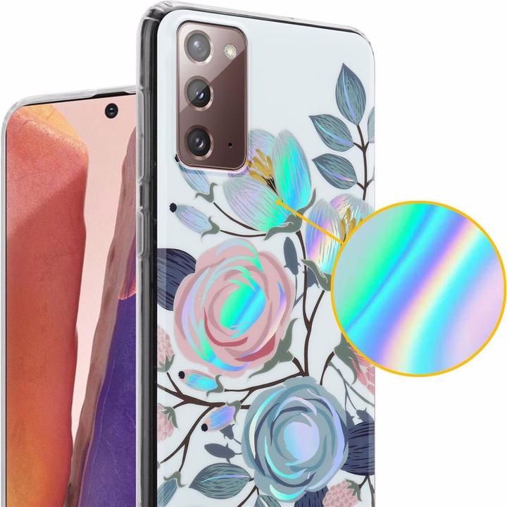 Actual product image Cadorabo IMD TPU Colorful Flowers & Leaves Cover (Samsung Galaxy Note 20)