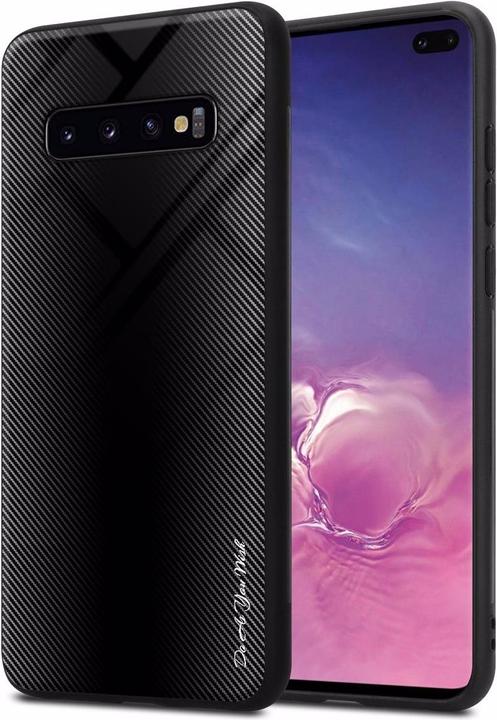Actual product image Cadorabo TPU Striped Glass Cover (Samsung Galaxy S10+)