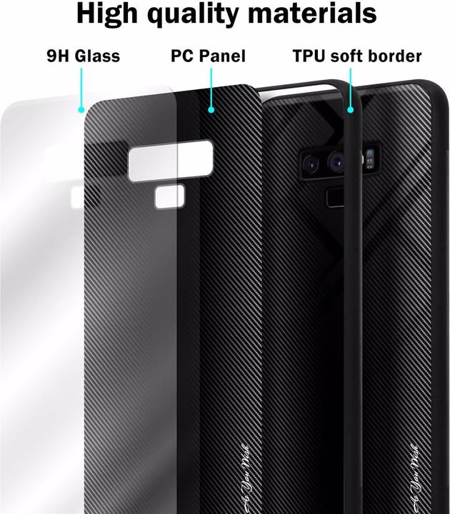 Produktbild Cadorabo TPU Gestreiftes Glas Cover (Samsung Galaxy Note 9)