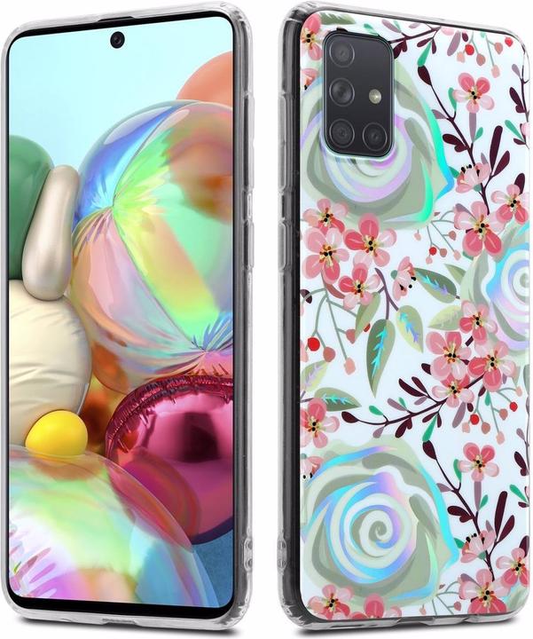 Image du produit Cadorabo Couverture IMD TPU Fleurs & Feuilles colorées (Samsung Galaxy A71)
