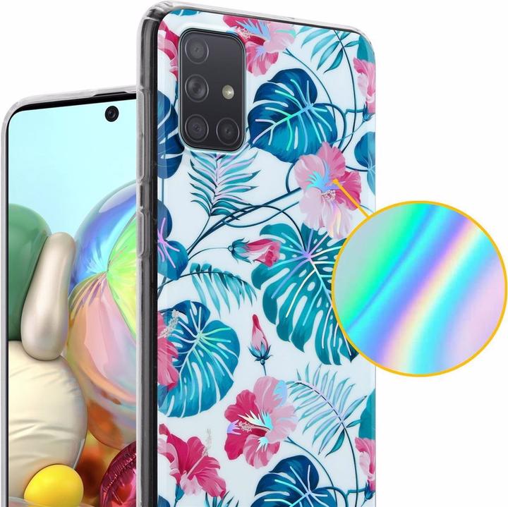 Produktbild Cadorabo IMD TPU Bunte Blumen & Blätter Cover (Samsung Galaxy A71)