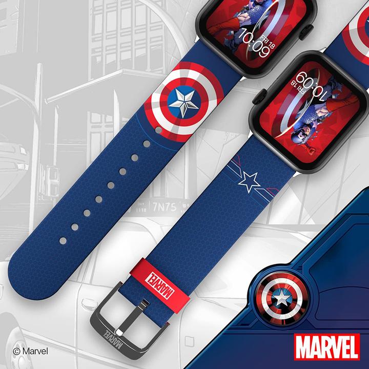Immagine prodotto Moby Fox Bracciale Marvel per smartwatch Insignia Collection: Captain America (Silicone)