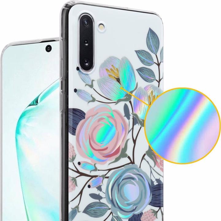 Image du produit Cadorabo Couverture IMD TPU Fleurs & Feuilles colorées (Samsung Galaxy Note 10)
