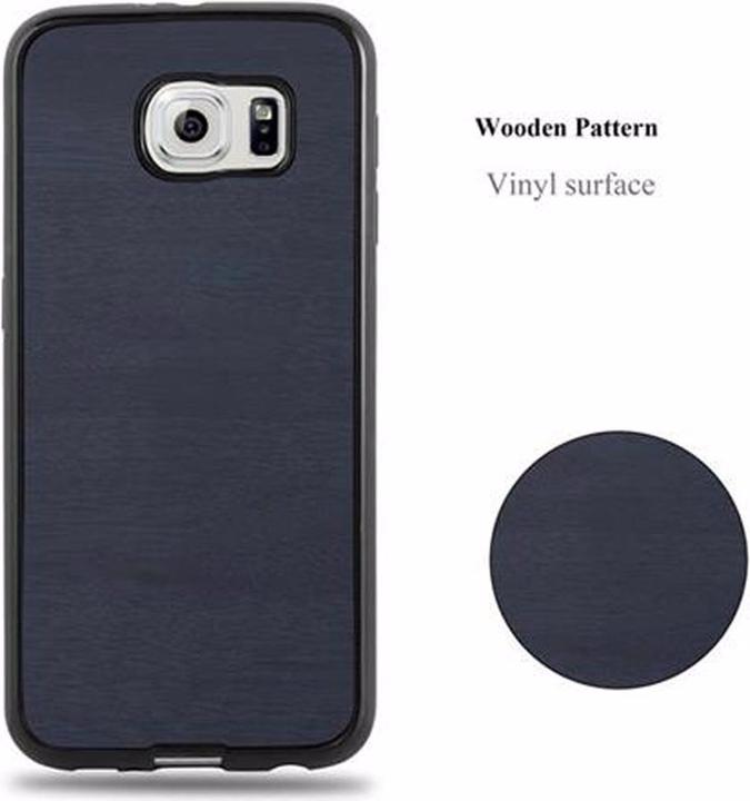 Actual product image Cadorabo TPU Wooden Cover (Samsung Galaxy S6)