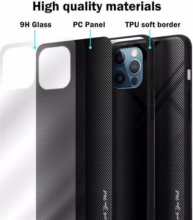 Actual product image Cadorabo TPU Striped Glass Cover (Apple iPhone 12, Realme 12 Pro+)