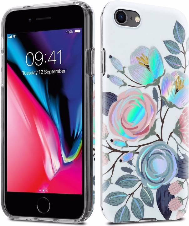 Actual product image Cadorabo IMD TPU Colorful Flowers & Leaves Cover (Apple iPhone 7, Apple iPhone SE (2nd Gen))
