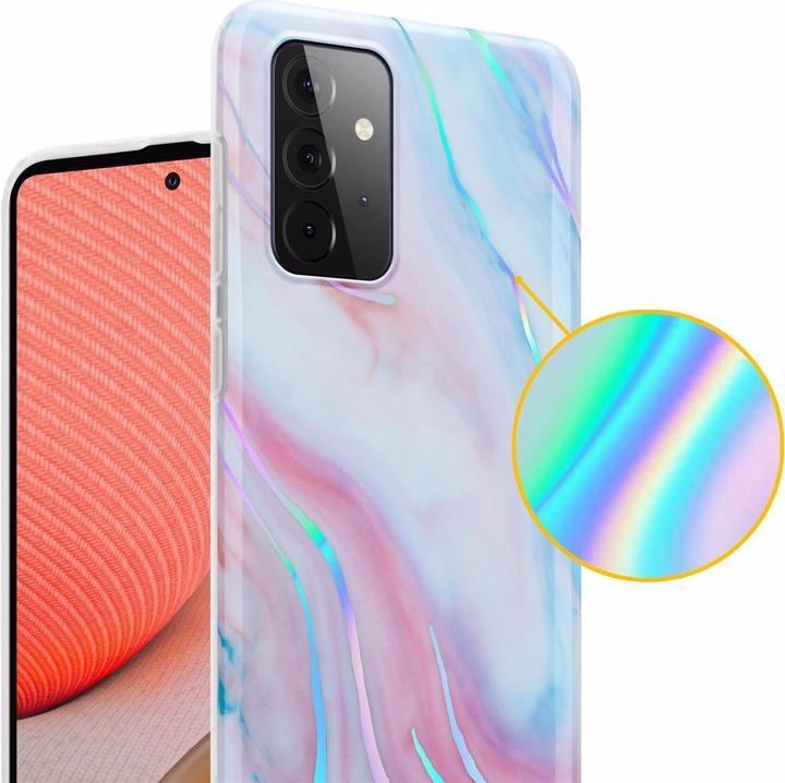 Productafbeelding Cadorabo IMD TPU kleurrijke marmeren hoes (Samsung Galaxy A72)