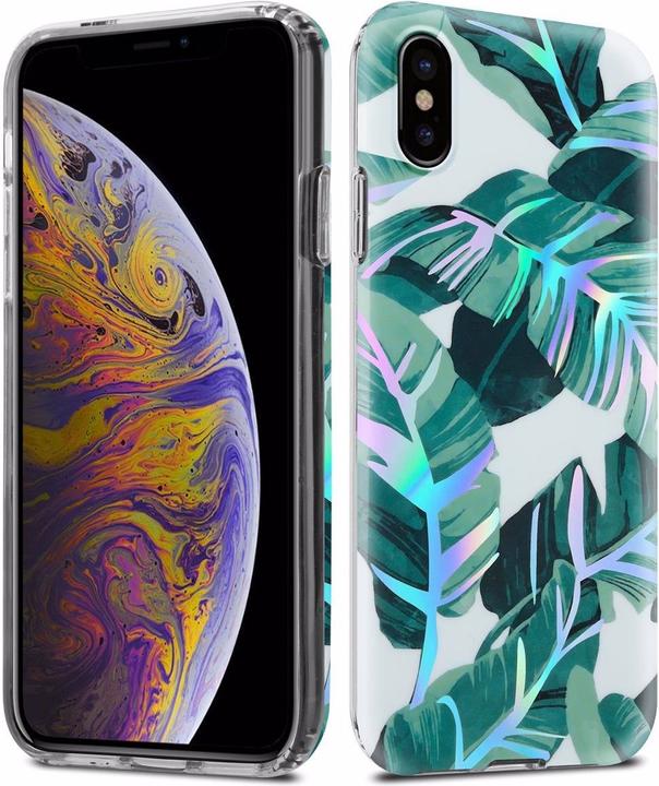Actual product image Cadorabo IMD TPU Colorful Flowers & Leaves Cover (Apple iPhone XS Max)