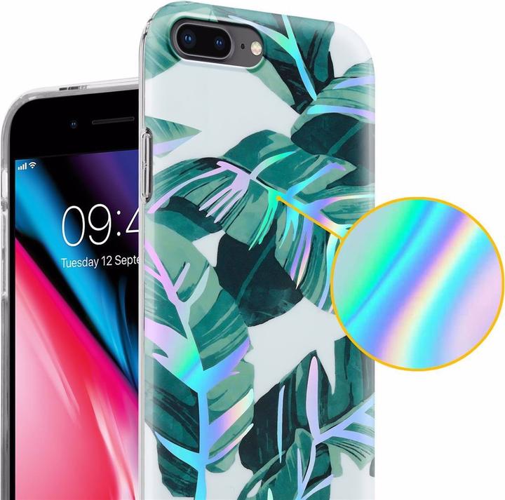 Actual product image Cadorabo IMD TPU Colorful Flowers & Leaves Cover (Apple iPhone 7 Plus, Apple iPhone 7s Plus)