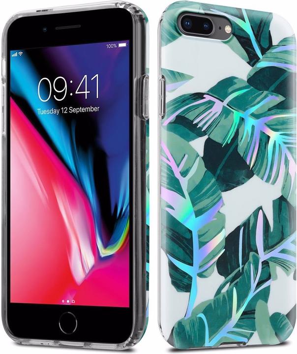 Actual product image Cadorabo IMD TPU Colorful Flowers & Leaves Cover (Apple iPhone 7 Plus, Apple iPhone 7s Plus)