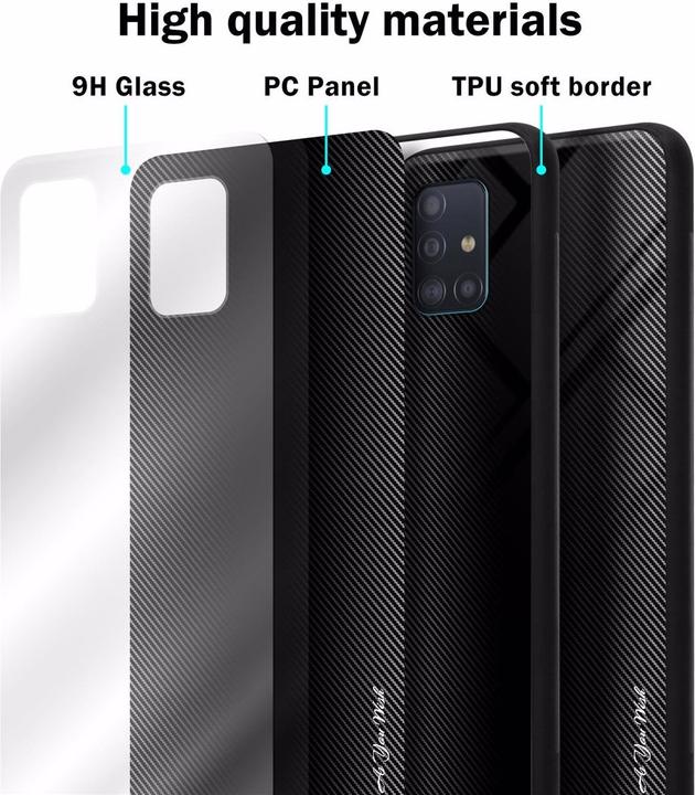 Produktbild Cadorabo TPU Gestreiftes Glas Cover (Samsung Galaxy M40s)