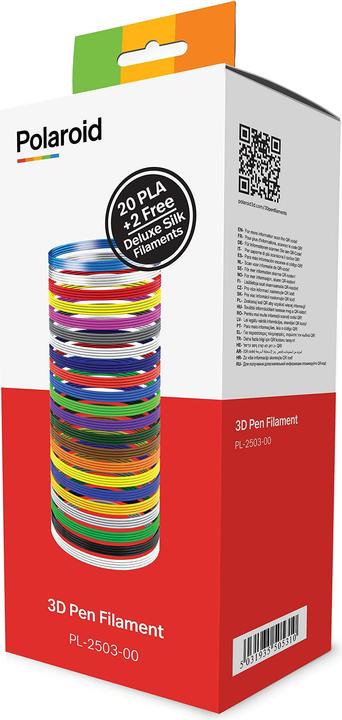 Image du produit Polaroid Boîte de stylos 3D (PLA, 1.75 mm, 410 g, Multicolore)