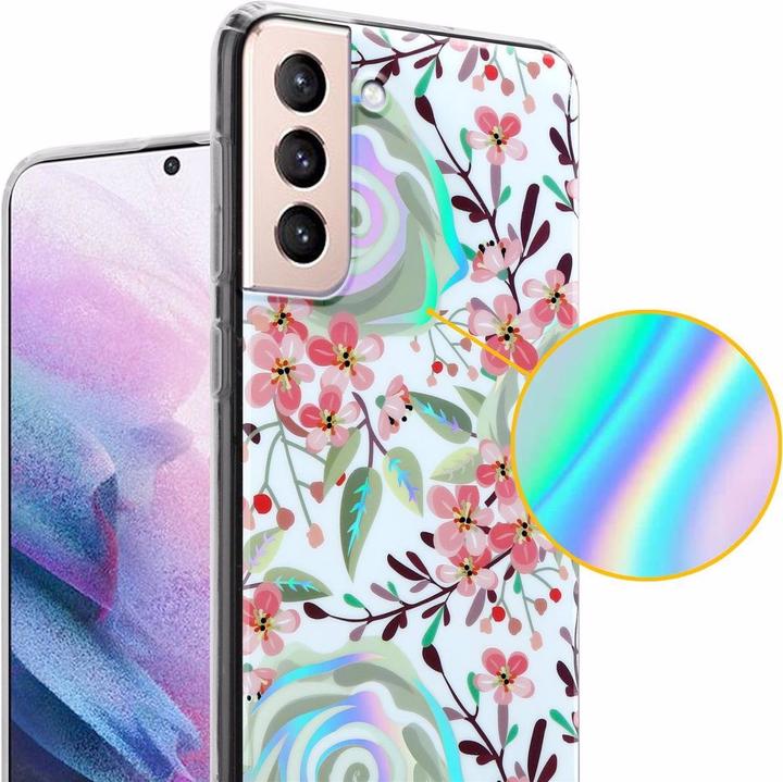 Immagine prodotto Cadorabo IMD TPU Colorful Flowers & Leaves Cover (Samsung Galaxy S21+)
