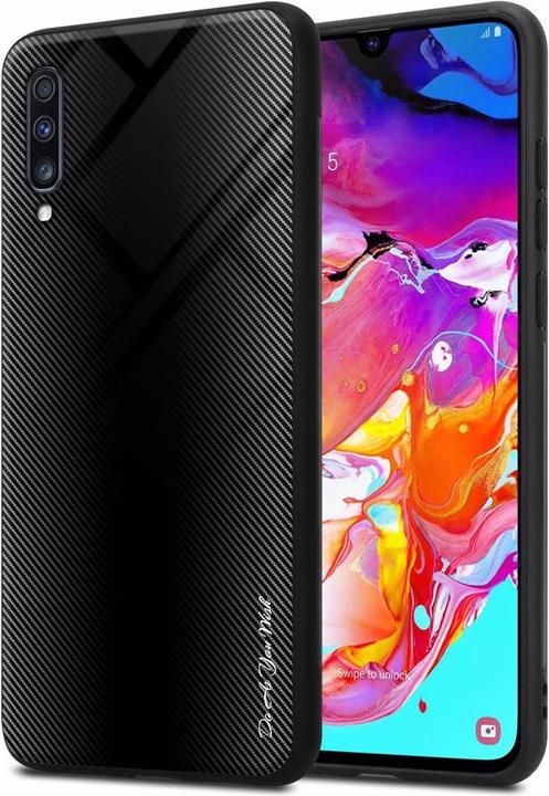 Actual product image Cadorabo TPU Striped Glass Cover (Samsung Galaxy A70, Samsung Galaxy A70S)