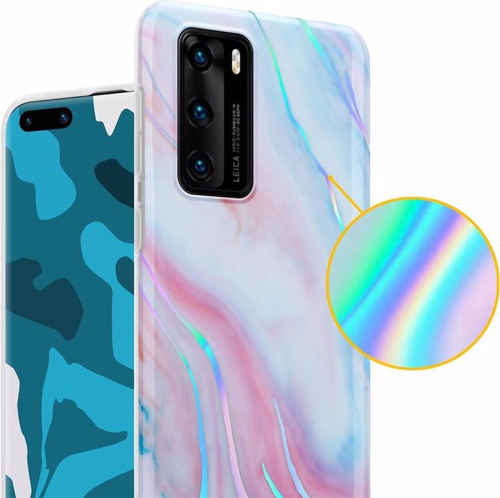 Produktbild Cadorabo IMD TPU Bunter Marmor Cover (Huawei P40)