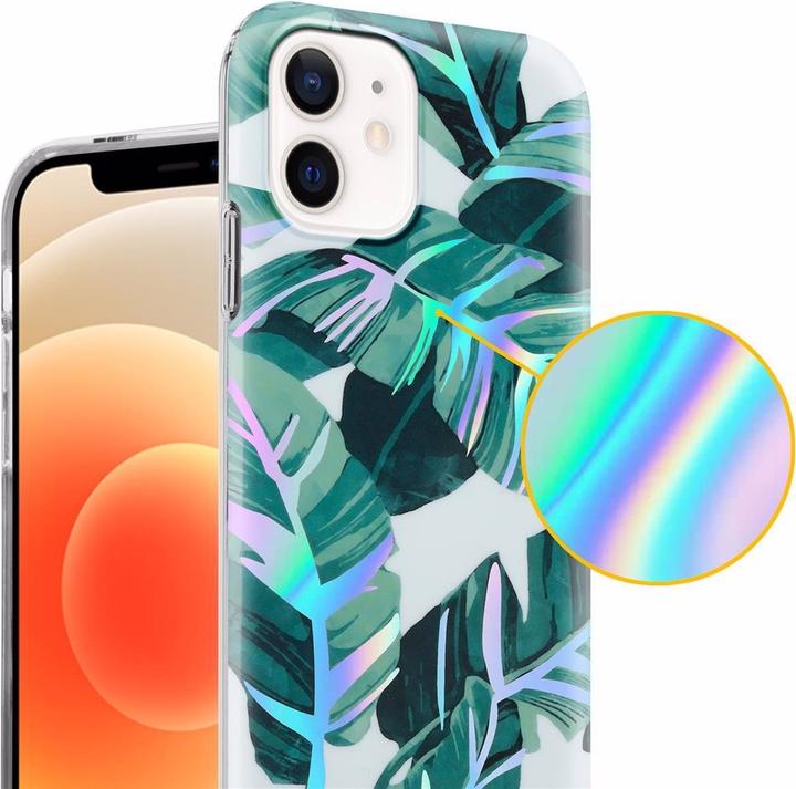 Actual product image Cadorabo IMD TPU Colorful Flowers & Leaves Cover (Realme 12 Pro+, Apple iPhone 12)