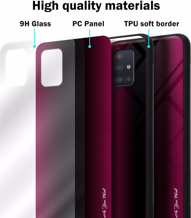 Produktbild Cadorabo TPU Gestreiftes Glas Cover (Samsung Galaxy M40s)