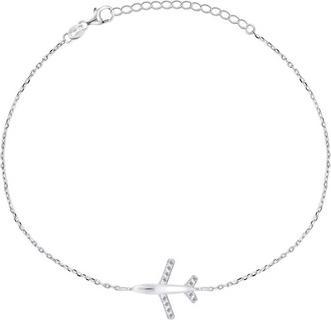 Image du produit Brilio Silver - Bracelet élégant en argent Airplane BRC65W