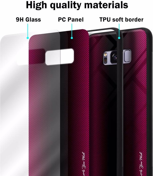 Produktbild Cadorabo TPU Gestreiftes Glas Cover (Samsung Galaxy S8+)