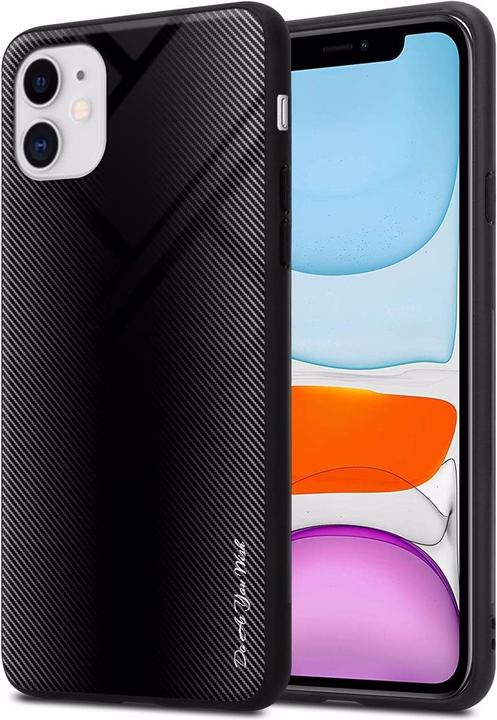 Actual product image Cadorabo TPU Striped Glass Cover (Apple iPhone 11)
