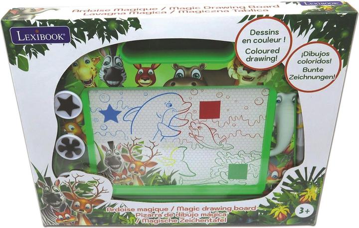 Image du produit Lexibook Famille d'animaux Tableau à dessin magnétique multicolore avec accessoires format A5